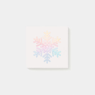 Einfache Schneeflocke Post-it Klebezettel