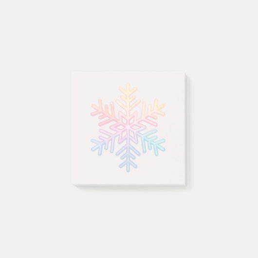 Einfache Schneeflocke Post-it Klebezettel (Vorderseite)