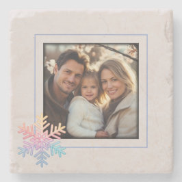 Einfache Schneeflocke Steinuntersetzer