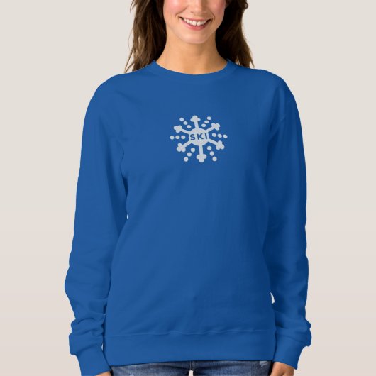 Einfache Schneeflocke Sweatshirt (Vorderseite)
