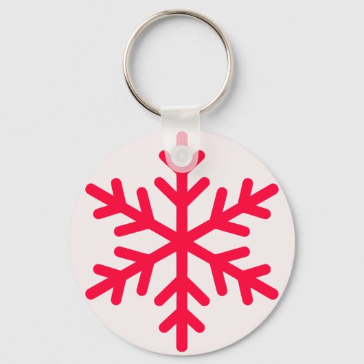 Einfache Schneeflocke, Winter Minimalistisch Schlüsselanhänger (Vorderseite)