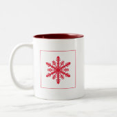 Einfache Schneeflocke Zweifarbige Tasse (Links)