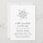 Einfache Schneeflocken-Gender-Neutral-Baby-Dusche Einladung (Vorderseite)