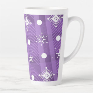 Einfache Schneeflocken Lila Kariertes Muster Milchtasse