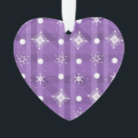 Einfache Schneeflocken Lila Kariertes Muster Ornament<br><div class="desc">Weihnachtsschneeflocken und Karierter Hintergrund</div>