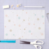 Einfache Schneeflocken Pastel Coral Rose Aquamarin Seidenpapier (Handwerk)