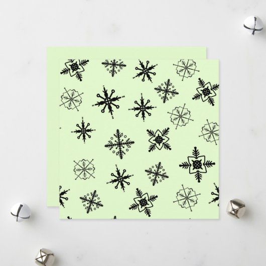 Einfache Schneeflocken Weihnachten (Vorderseite/Rückseite Beispiel)