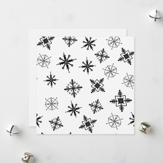 Einfache Schneeflocken Weihnachten (Vorderseite/Rückseite Beispiel)