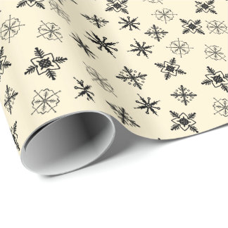 Einfache Schneeflocken Weihnachten Geschenkpapier