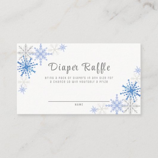 Einfache Schneeflocken Winter Windeln Duschgel Spi Begleitkarte (Vorderseite)