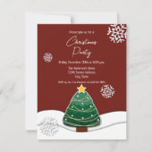 Einfache Schneeweihnachtsfest Winterferien Einladung (Vorderseite)