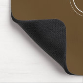einfache Schokolade Braun Mit Monogramm Mousepad (Ecke)