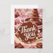 Einfache Schokolade Dankeschön-Karte Dankeskarte (Vorne/Hinten)