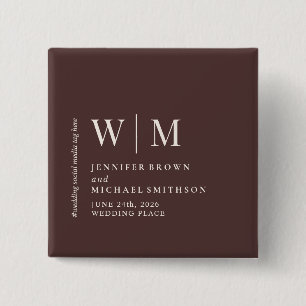Einfache Schokoladenbraune Beige Formal Veranstalt Button