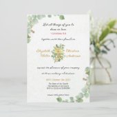 Einfache, schöne Christliche Einladung zur Hochzei (Stehend Vorderseite)