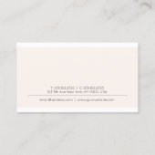 Einfache, schöne moderne Elegant-Farbe Schlicht Tr Visitenkarte (Rückseite)
