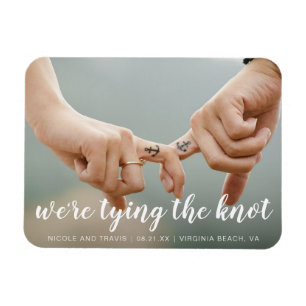 Einfache schöne nautische Hochzeit - Merken Sie si Magnet