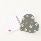 Einfache Schönheit Grau und Weiß Vergessen Sie mir Notizblock (Innenseite)