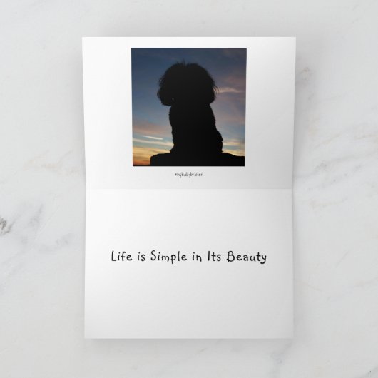 Einfache Schönheit Karte (Innenseite)