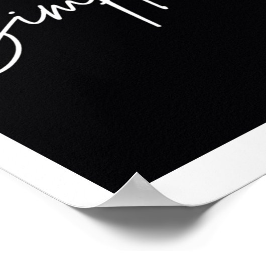 Einfache Schönheit, zeitlose Eleganz Poster (Ecke)