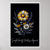 Einfache Schönheit, zeitlose Eleganz Poster (Vorne)