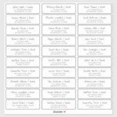 Einfache Schreibadresse von Gästebamen Aufkleber (Blatt)