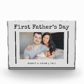 Einfache Schreibmaschine | Erster Vatertag Fotoblock (Vorderseite)