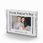 Einfache Schreibmaschine | Erster Vatertag Fotoblock (Rechts)