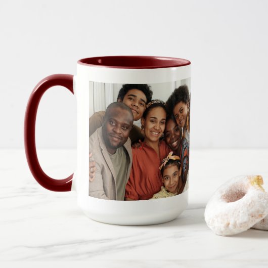 Einfache Schreibmaschine | Frohe Weihnachts-Foto-T Tasse (Mit Donut)