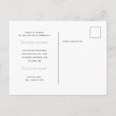 Einfache Schreibmaschine Ihr Gästezimmer hat sich Ankündigungspostkarte (Rückseite)