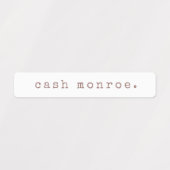 Einfache Schreibmaschine Kids Wassersicherer Name Etiketten (Design 1)