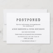 einfache Schreibmaschine Zurückgestellt Hochzeit Einladung (Vorderseite)