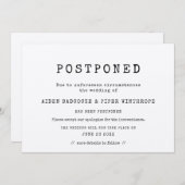 einfache Schreibmaschine Zurückgestellt Hochzeit Einladung (Vorne/Hinten)