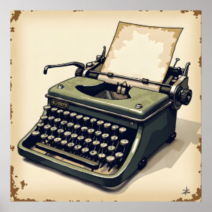 Einfache Schreibmaschinenkunst Poster