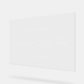 Einfache Schreibschrift Hochzeit Willkommen Weiß Acrylschild (Winkel)