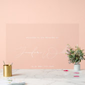 Einfache Schreibschrift Hochzeit Willkommen Weiß Acrylschild (Hochzeit)
