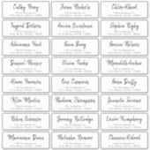 Einfache Schreibschrift Hochzeitsgast-Adressetiket Aufkleber (Vorderseite)