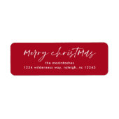 Einfache Schrift frohe Weihnachten rot-weiß (Vorne)