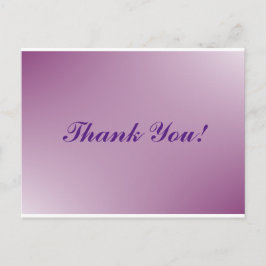 Einfache Schrift - Hochzeit lila Dankeschön Karte