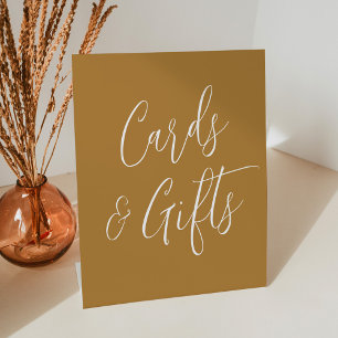 Einfache Schrift Ochre Hochzeitskarten und Geschen Sockelschild