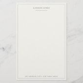 Einfache Schrift personalisierte Schreibwaren Navy Briefpapier (Vorderseite)