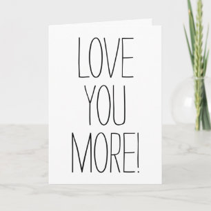 Einfache Schriftart Liebe Sie mehr! Valentine's Da Karte