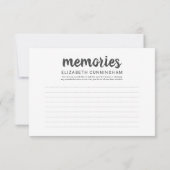 Einfache schriftliche Erinnerungen RSVP Karte (Rückseite)