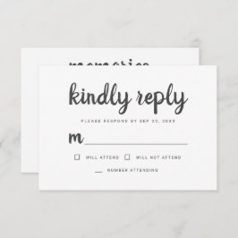 Einfache schriftliche Erinnerungen RSVP Karte