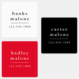 Einfache Schulfarben Kinder Waterproof Name Etiketten