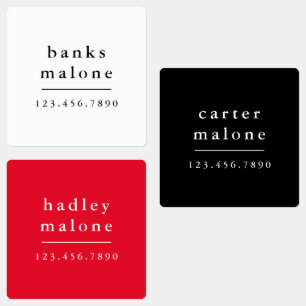 Einfache Schulfarben Kinder Waterproof Name Etiketten