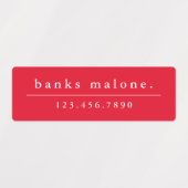 Einfache Schulfarben Kinder Waterproof Name Etiketten (Design 1)