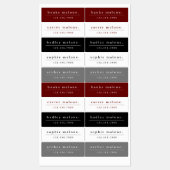 Einfache Schulfarben Kinder Waterproof Name Etiketten (Blatt)