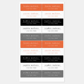 Einfache Schulfarben Wassersicherer Name Etiketten (Blatt)