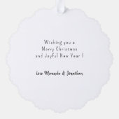 Einfache Schwangerschaftsankündigung Green Ornamen Ornament Karte (Rückseite)